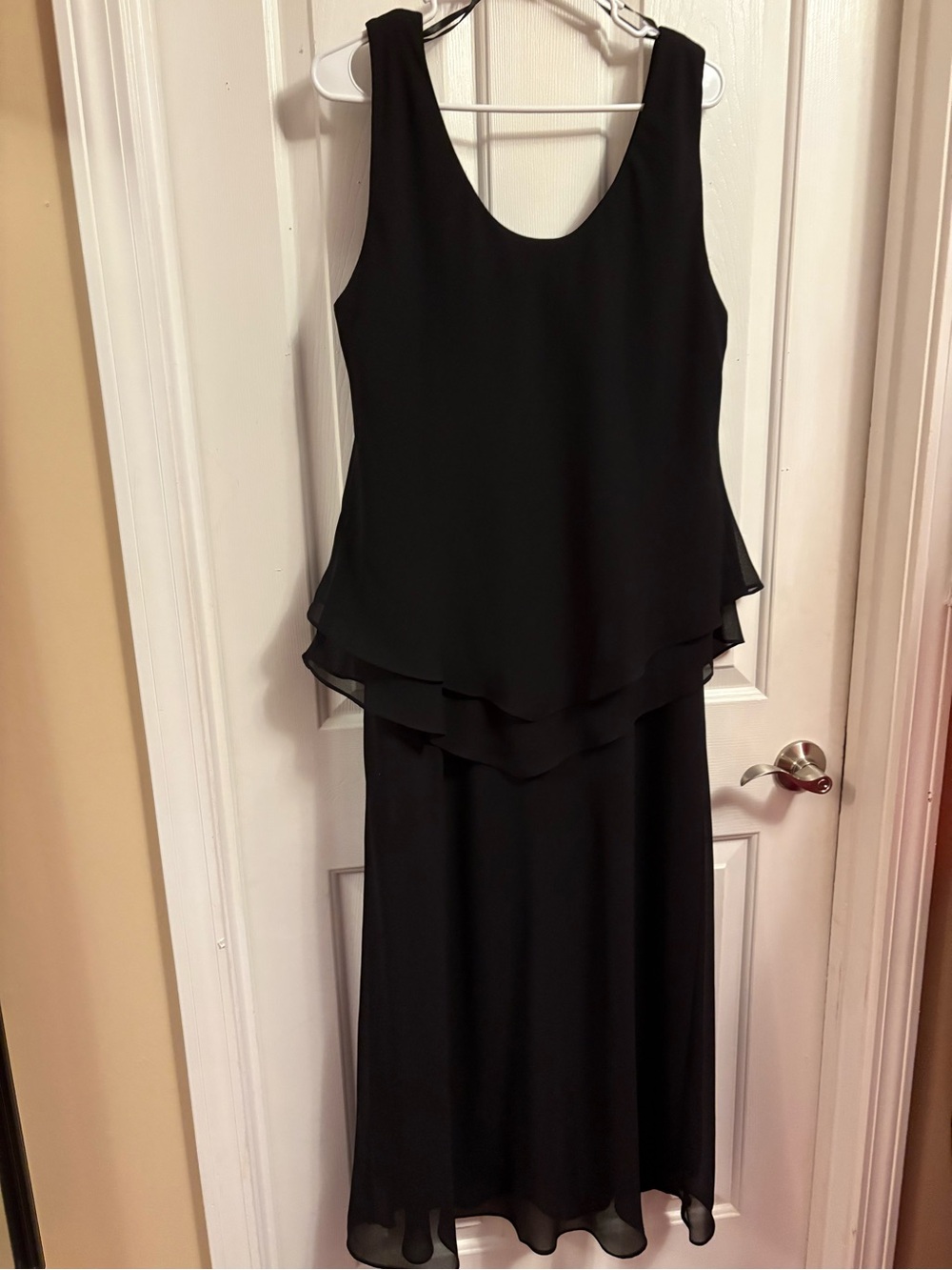 Classic Black Layered Maxi Dress